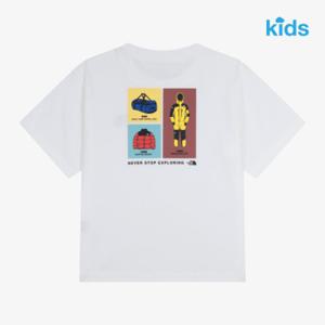 노스페이스 키즈 엠블럼 아카이브 반팔 티(NT7US08WHT) NT7US08T