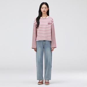 써스데이아일랜드 (써스데이아일랜드) 스트라이프 크롭 스웻셔츠 T262MST905 T262MST905