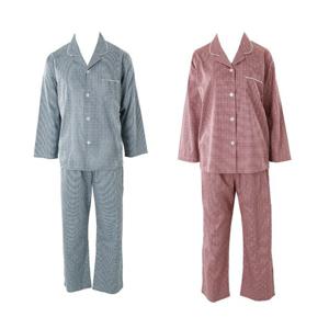 비너스 란제리 (VPA4462M VPA4462W) 남여 면 100수 도트나염 베이직 커플 파자마 잠옷 VPA4462MW