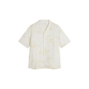 메종키츠네 긴팔 셔츠 QM00404WW9103 0522 NOBLE BEIGE STRAW