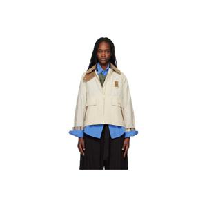 바버 재킷 베이지 아이콘 스페이 샤워프루프 재킷 261390F063025