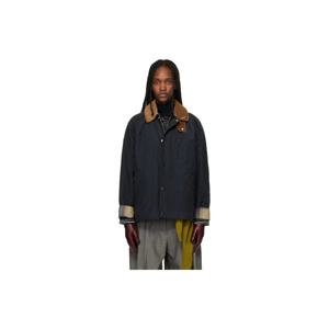 바버 재킷 네이비 아이콘 트랜스포트 캐주얼 재킷 261390F063021