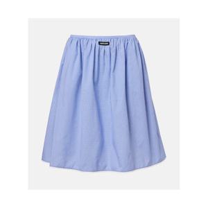 미우미우 깅엄 레이스 트리밍 코튼 미디 스커트 P01178391