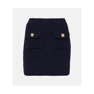 미우미우 리브 니트 울 미니스커트 P00843959