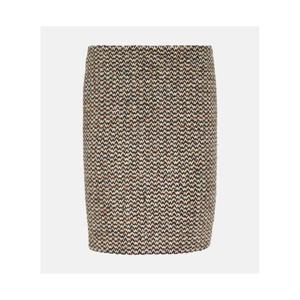 미우미우 울 실크 블렌드 부클레 펜슬 스커트 P00851564