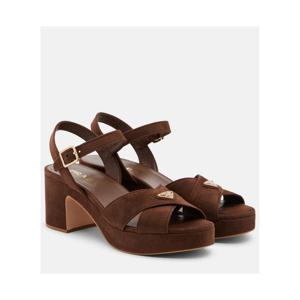 프라다 스웨이드 플랫폼 샌들 P01152484