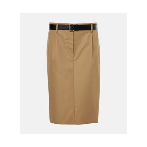 프라다 벨티드 코튼 트윌 펜슬 스커트 P00955977