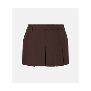미우미우 로고 코튼 블렌드 미니스커트 P01037975
