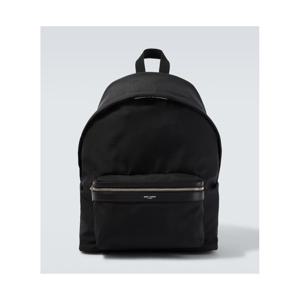 생로랑 City 레더 트리밍 캔버스 백팩 P01182187