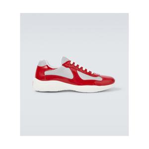 프라다 Americas Cup 레더 트리밍 스니커즈 P01068872