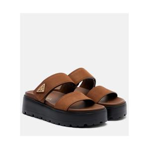 프라다 레더 플랫폼 샌들 P01159266