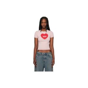 26 SS 디젤 여성 핑크 T 언큐티 롱 S5 티셔츠 261001F110012