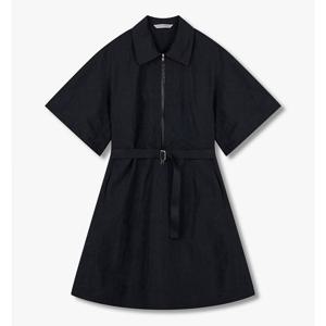 [보브] 벨티드 하프 집업 미디 원피스 715523700699