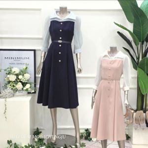 [미니멈]MD 쉬폰 투톤 플레어원피스  MD MM1BGWO3930_CJ