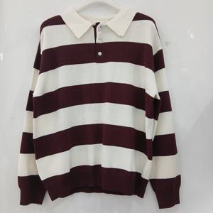 [에꼴리에][모다부평]스트라이프 카라 니트티/26C5031WN_BP_BP