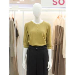 [숲]버튼 포인트 골지 티셔츠(OC4LKT1)_DG