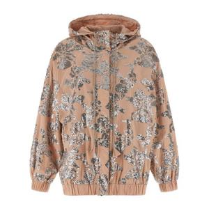 핀코 마라쿠자 시퀸 자수 후드 봄버 재킷 106507A367 NS3