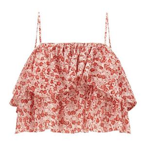 이자벨마랑에뜨왈 에리사 플로럴 더블 프런지 크롭 탑 HT0845FA