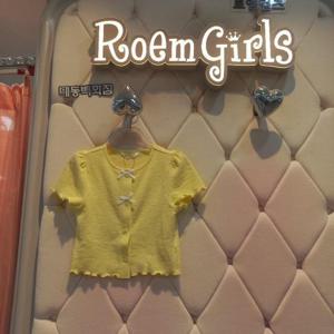 로엠걸즈 DP01 리본 숏슬리브  가디건 RGSM2645P