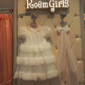 로엠걸즈 DP01 리본베일 화이트  화동  드레스 RGOW26A1P