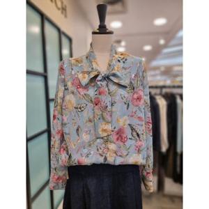 안지크 세이브존02 타이플라워 블라우스 AJ1BL514
