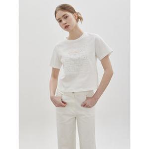 씨씨콜렉트 [CC콜렉트] C262PSM060_레이스 자수 포인트 티셔츠 C262PSM060