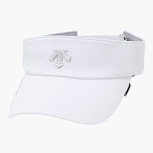 데상트골프썬캡 VQA DR12MFSV21-BWTG 남성 스피릿 로고 선바이저 / Bright White