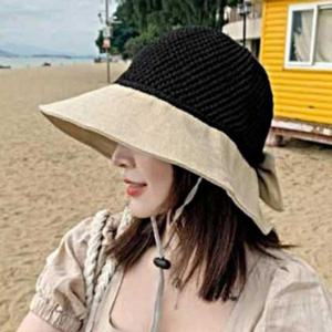 [패션] 여성모자 버킷햇 빅리본 벙거지 왕골모자 여름필수템