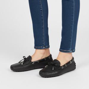 토즈 여성 고미노 가죽 블랙 모카신 XXW0FW050305J1 9998