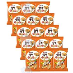 맛있는 농심 쫄병스낵 안성탕면맛 15봉 라면땅 봉지과자 77g
