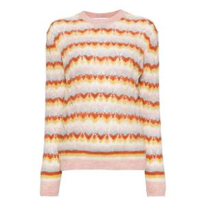 라프리마 메종키츠네 스트라이프 알파카 레이스 점퍼 니트 NW00802KF0002 0032