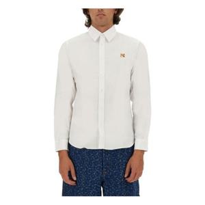 라프리마 메종키츠네 폭스 헤드 자수 클래식 셔츠 MM00409WC5010 P100