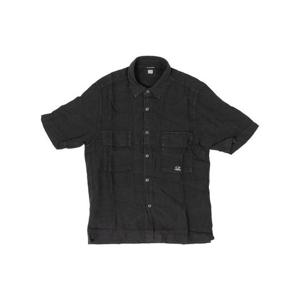 라프리마 CP컴퍼니 린넨 숏 슬리브 셔츠 반팔 16CMSH210A 005415G 999