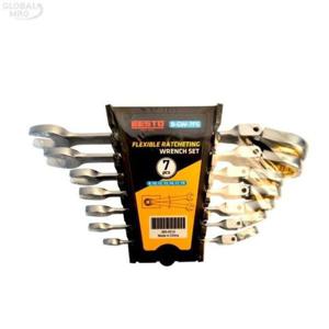 [문구/오피스] 베스토 플렉시블 기어 라쳇 렌치 세트 7PCS 8 10 12 13 14 17 19mm B-GW-7FS