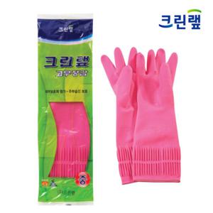 크린랩 고무장갑 중_M