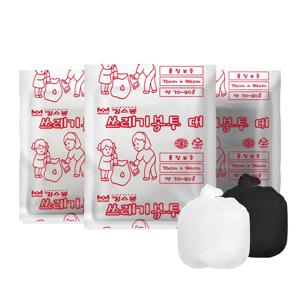 킹스봉 배접 비닐 봉지 재활용 쓰레기 봉투 _대 75L (20매)