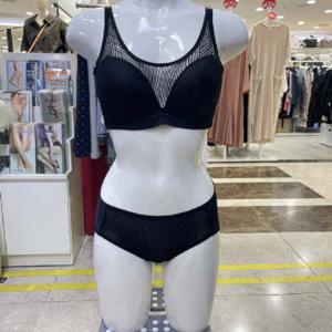 인견 매쉬 노와이어 몰드브라 햄라인 팬티 세트 BR6701 BP6701P BK
