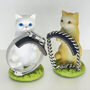 세토크래프트 정품 브라운 캣집사 악세사리 시계거치대