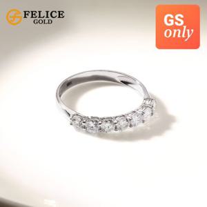 펠리체골드 [봄특가] 18K 모이사나이트 하프 반지