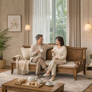 보루네오 전국무료 보루네오 건강한휴식 황토볼 원목소파침대 HP6118F