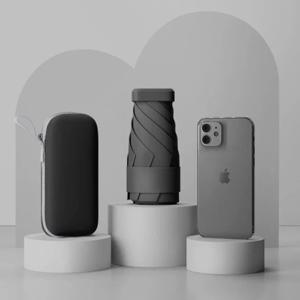 비치온 비치온 미니 5단 6K 자외선차단 암막 양산 겸 우산 블랙