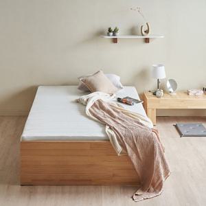 에보니아 엘모 평상형 원목침대 가드형 퀸 Q 엠버 독립매트리스22T 포함