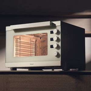 위즈웰 스텐 루미2 오븐 70L 홈베이킹 전기 컨벡션 가정용 제과 제빵 최대 250도 GL-80S