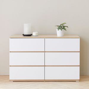 벨리카가구 토리 와이드 3단 6칸 슬림 낮은 서랍장 1200