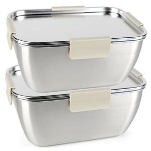 인콕 국산 올스텐 크림 스텐밀폐용기 직사각 9호 3170ml 2P