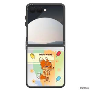 모란카노 디즈니 갤럭시 Z플립7 미러 디자인 거울 범퍼 주토피아 비비드 글라스 휴대폰 케이스