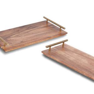 청년리빙 홈카페 손잡이 우드 트레이 - 중형