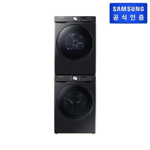 삼성전자 [1주이상소요] 드럼 세탁기(24kg)+건조기(17kg) WF24T8000KV7T (WF24T8000KV+DV17T8520BV) (블랙캐비어,스태킹키트 포함,LED 블랙)