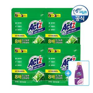 액츠 퍼펙트 캡슐세제 28입 x 4개 + 고농축 실내건조 섬유유연제 1L