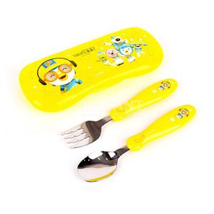 뽀로로 수저 + 포크 + 케이스 세트 /스푼 유아 어린이 식기